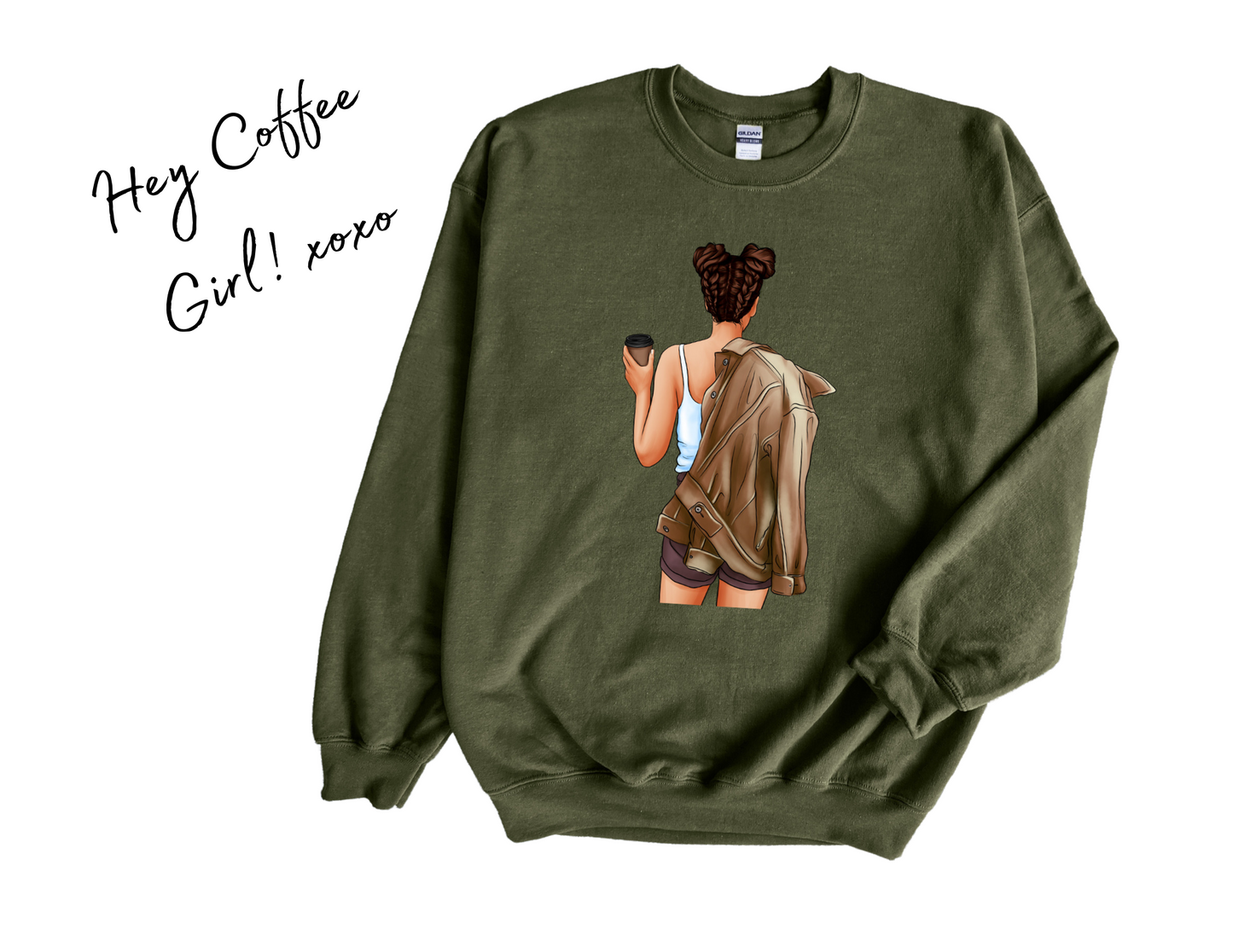 Cute Coffee Girl Sweatshirt